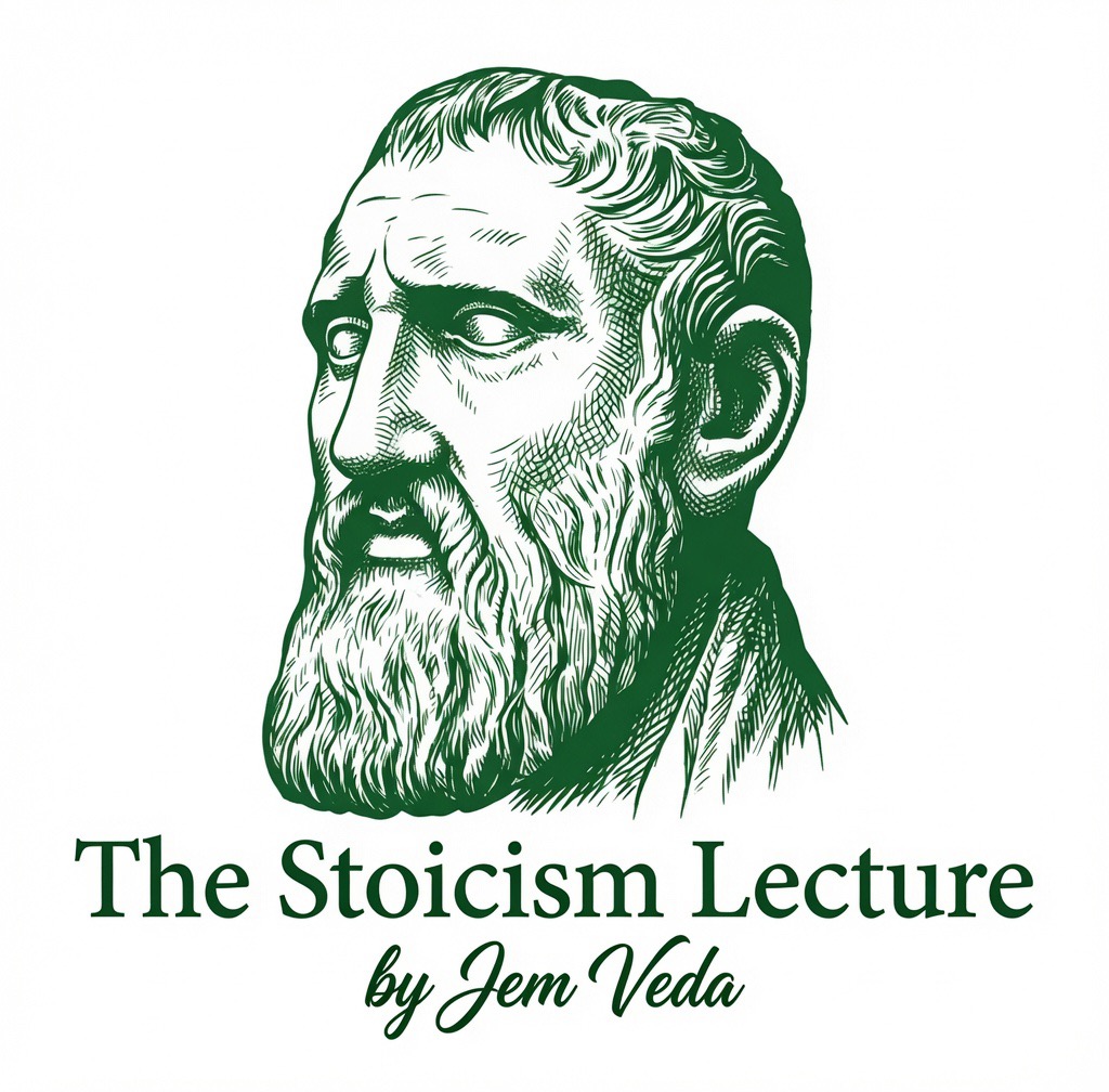 The Stoicism Lecture — engraved portrait of a Stoic philosopher